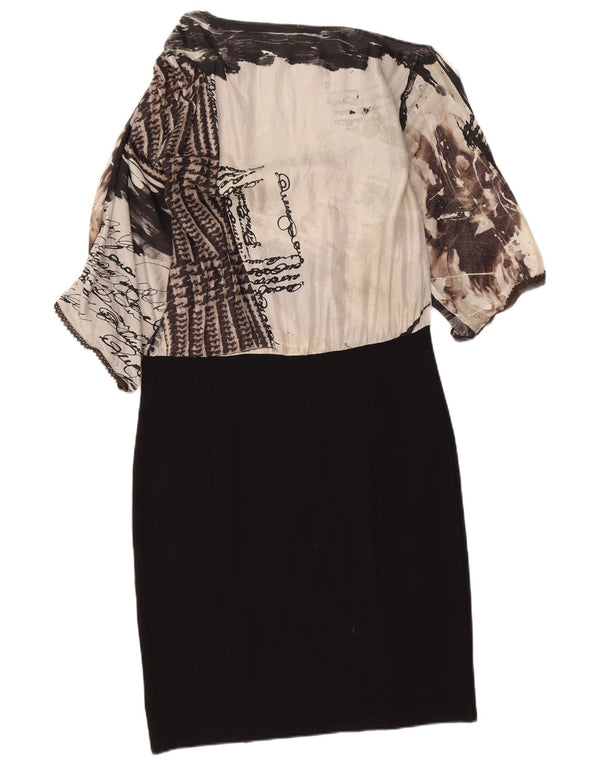 Liu Jo Robe à épaules dénudées et taille basse pour femme IT 48 Large Noir Colourblock