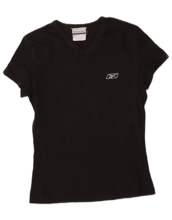 Reebok T-Shirt Femme UK 12 Moyen Noir