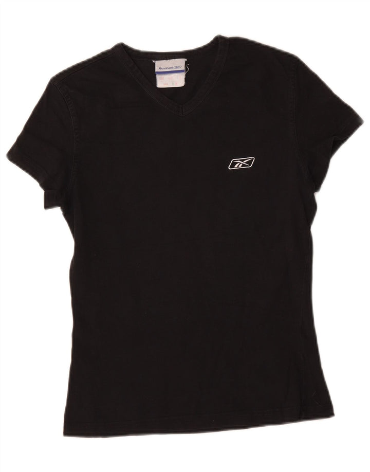 Reebok T-Shirt Femme UK 12 Moyen Noir