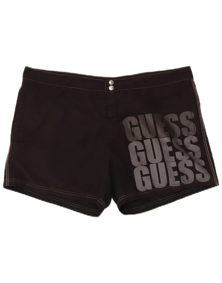 Guess Short de Bain Graphique Homme 2XL Noir Polyester