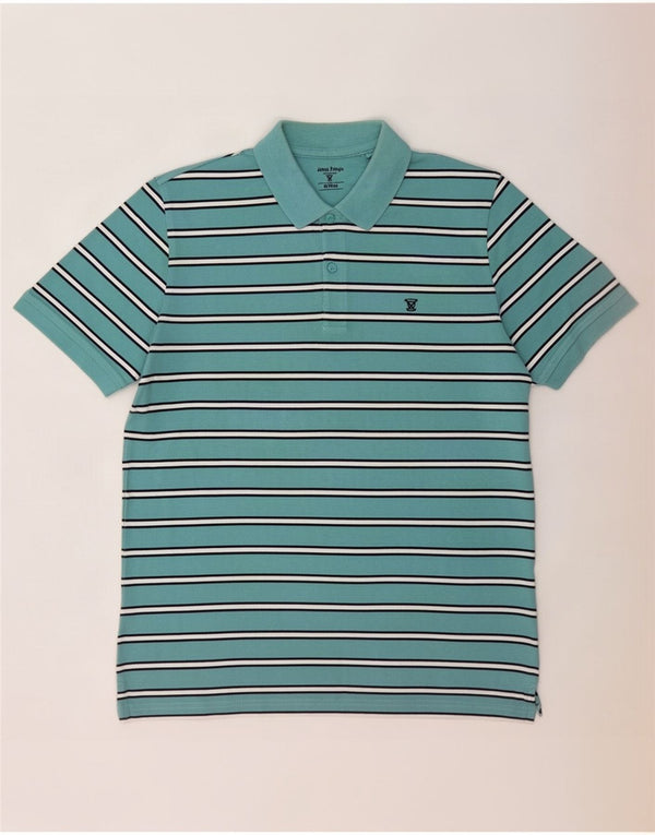 James Pringle Polo Homme Bleu Moyen Rayé Coton