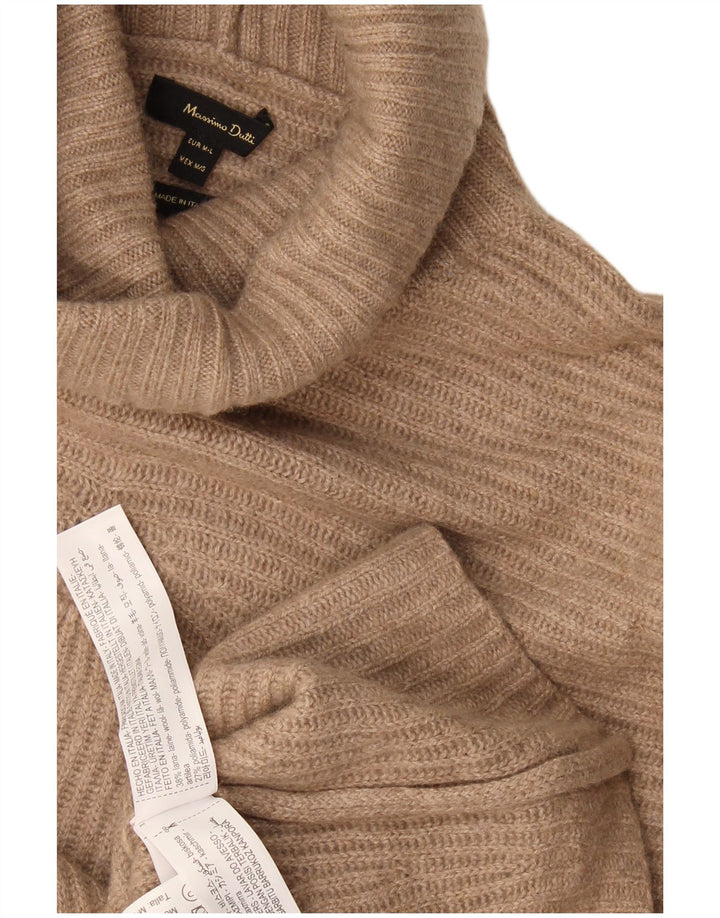 Massimo Dutti Pull surdimensionné à col roulé pour femme UK 14 Marron moyen