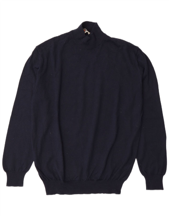 MAGLIERIE Pull Col Roulé Homme XL Bleu Marine Laine