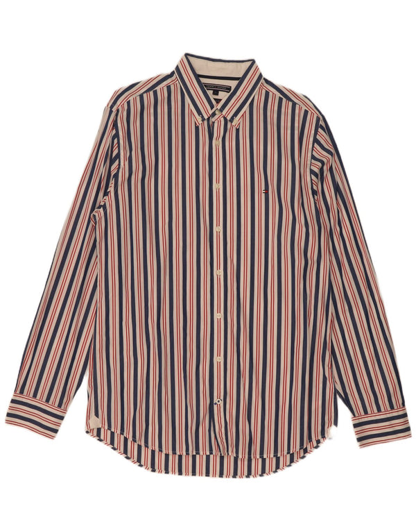 Tommy Hilfiger Chemise New York Fit Large Coton Rayé Multicolore Homme