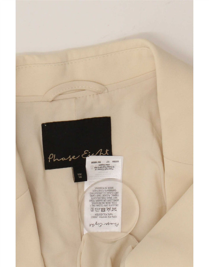 Phase Eight Veste Blazer 2 Boutons Femme UK 14 Polyester Beige Moyen