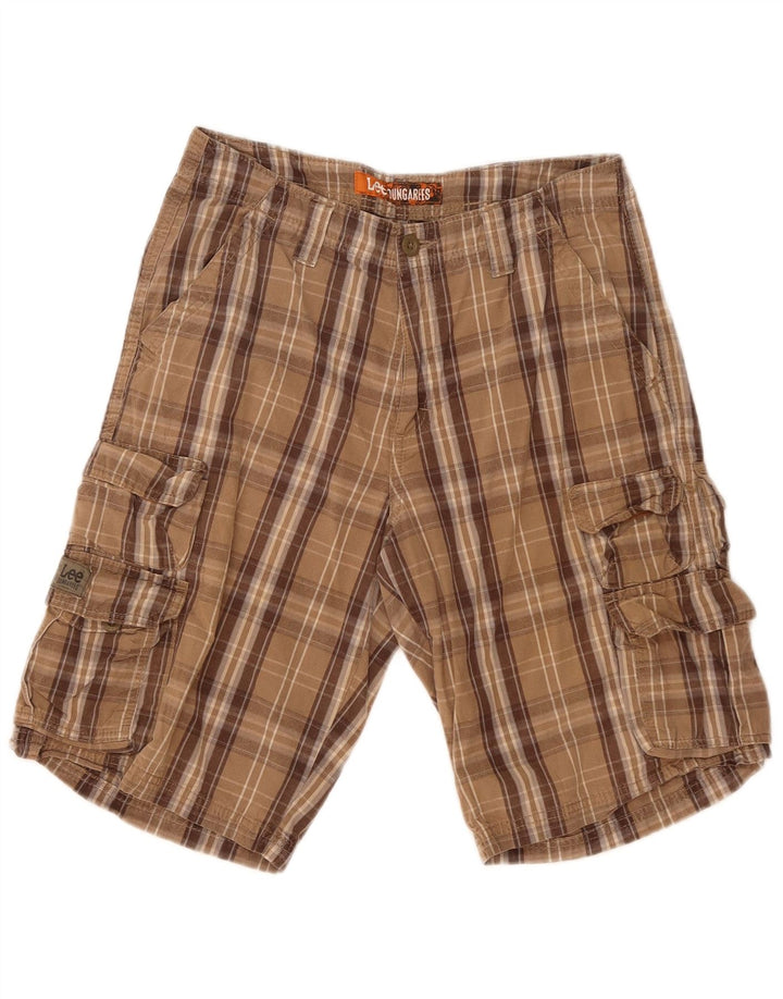 Lee Short cargo pour homme W30 en coton à carreaux marron moyen