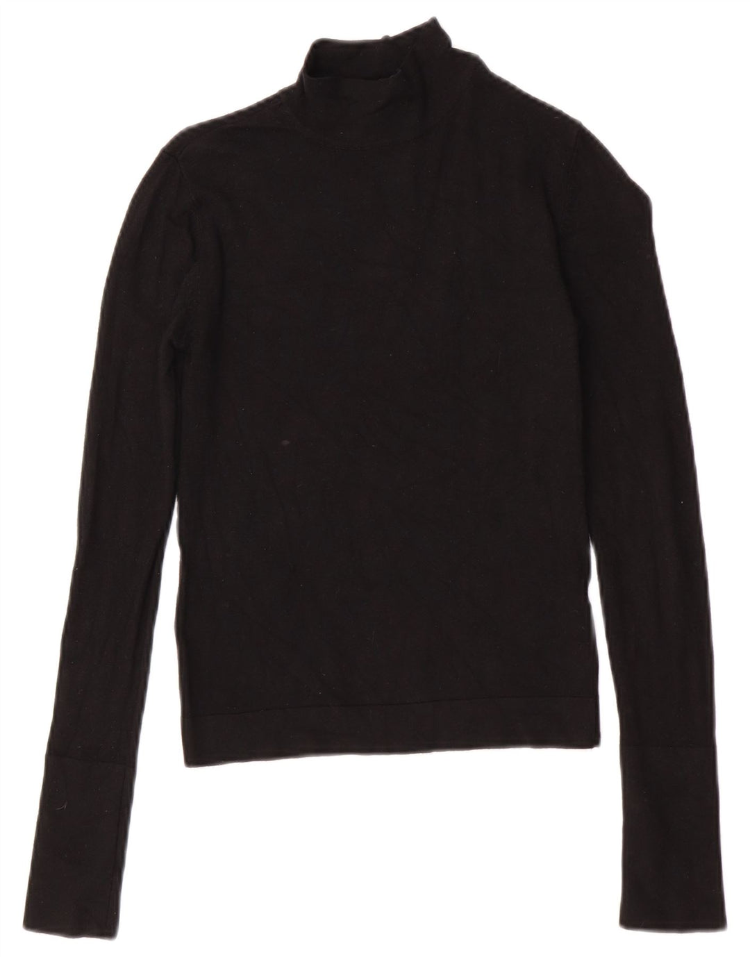 Zara Pull col roulé pour femme UK 10 Small Noir Viscose