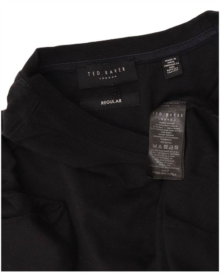 Ted Baker T-Shirt Regular Homme Noir Moyen Coton