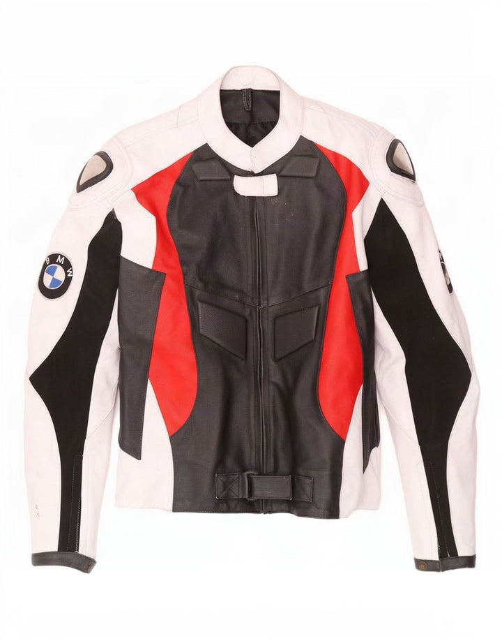 BMW Veste de course en cuir pour homme UK 42 XL Multicolore Colourblock