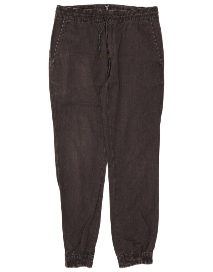 Volcom Pantalon Chino Joggers Femme Moyen W30 L27 Gris Coton