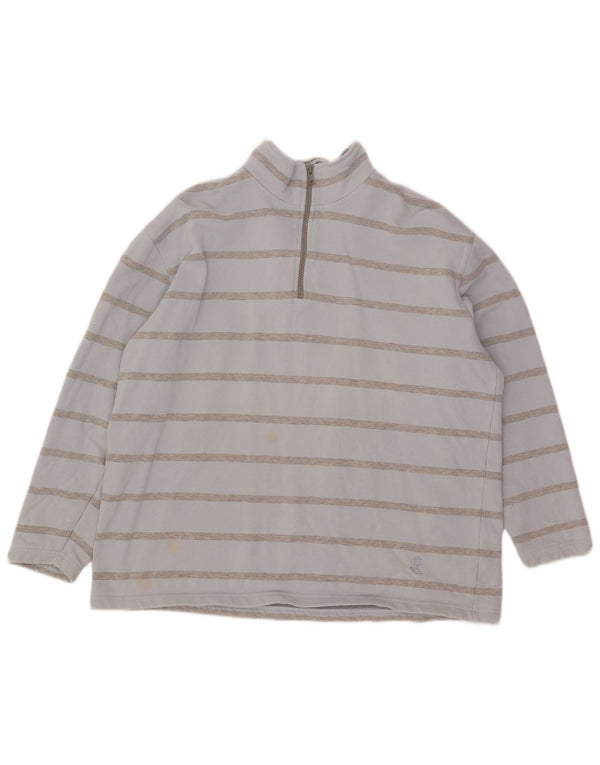 Ralph Lauren Sweat-shirt surdimensionné pour femme UK 12 Bleu moyen rayé