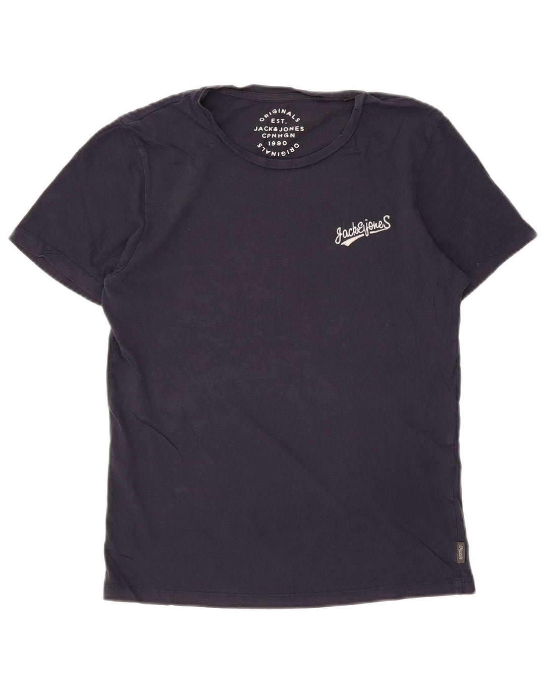 JACK & JONES T-Shirt Homme Top XS Bleu Marine Coton
