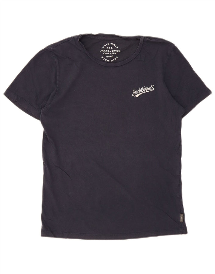 JACK & JONES T-Shirt Homme Top XS Bleu Marine Coton