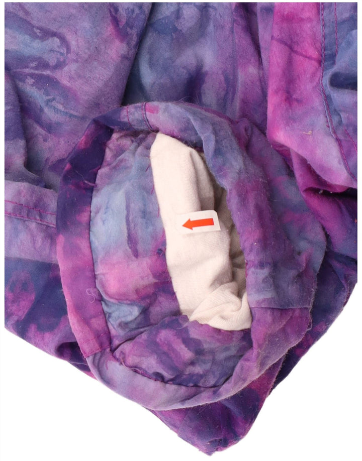 vintage Womens Survêtement Top Jacket UK 16 Grand Tie Dye multicolore