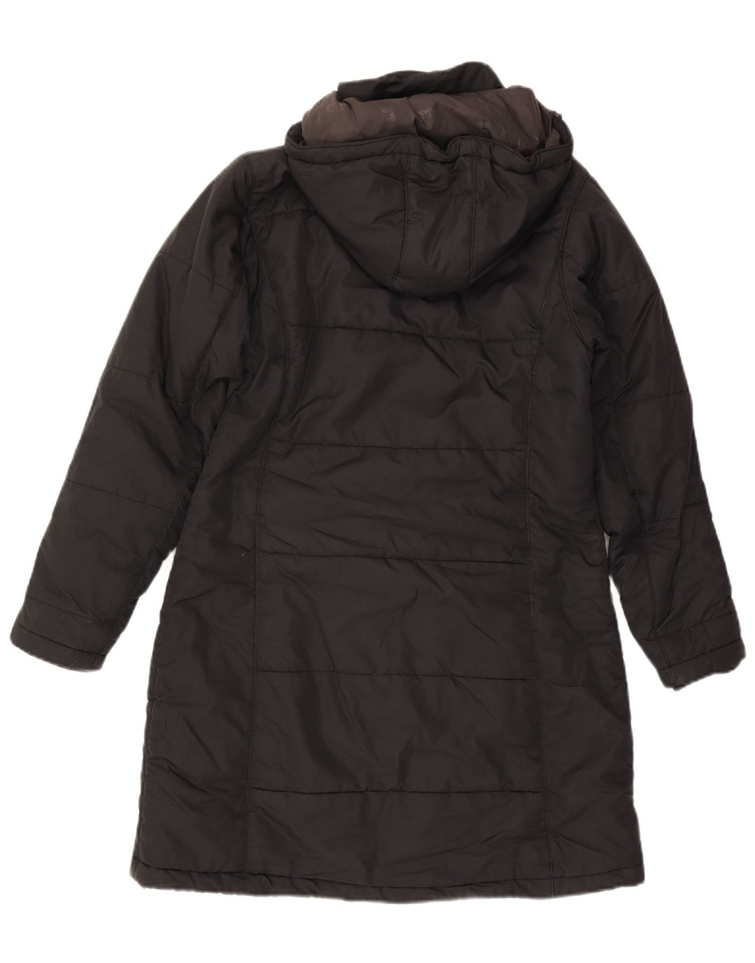 Jack Wolfskin Manteau rembourré à capuche pour femme UK 10 Petit Noir Polyester