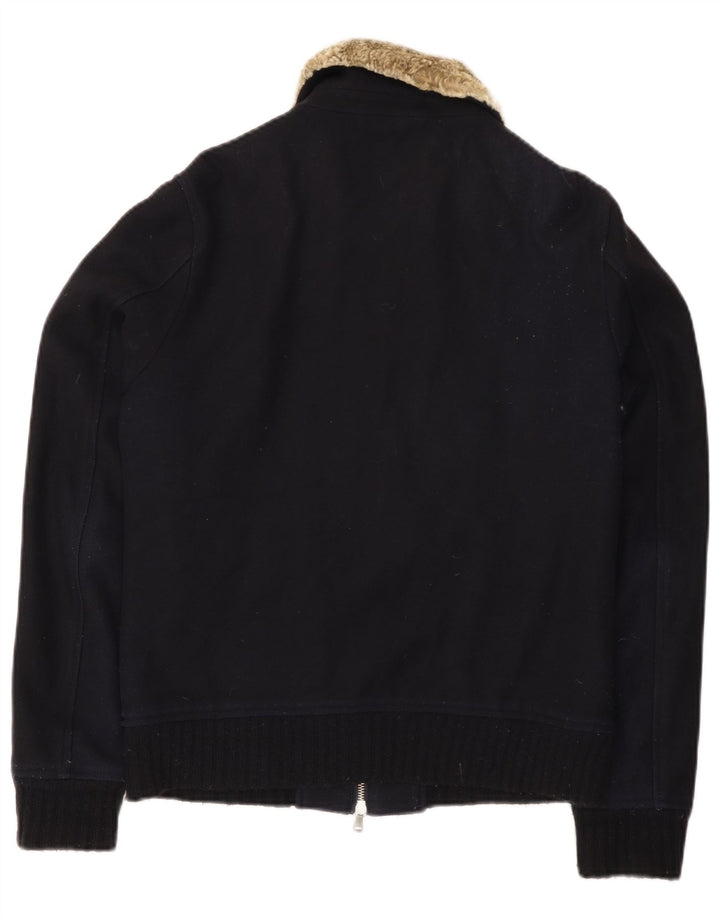 Veste Bomber Femme Vintage UK 14 Bleu Marine Moyen
