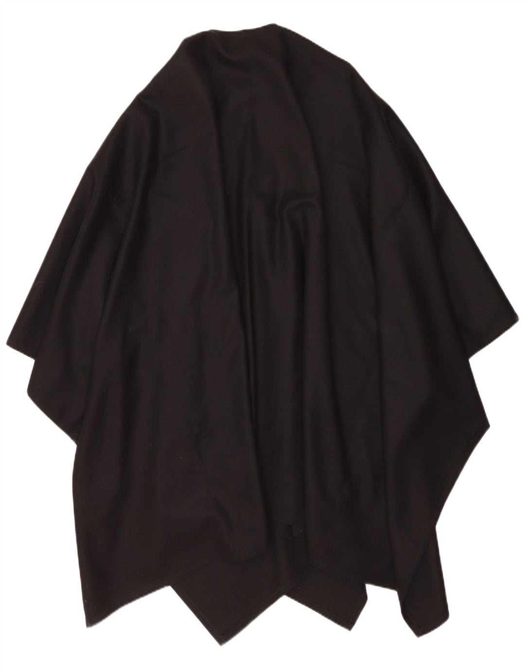 vintage Femmes Asymétrique Poncho Jumper Taille Unique Laine Noire