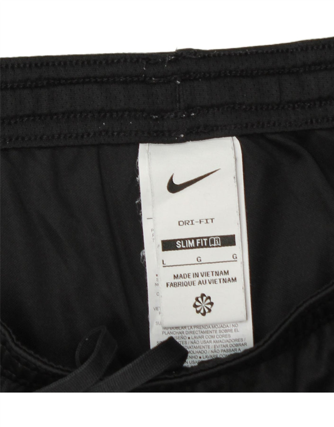 Nike Short de sport Dri Fit Slim Fit pour homme en polyester color block Noir Taille L