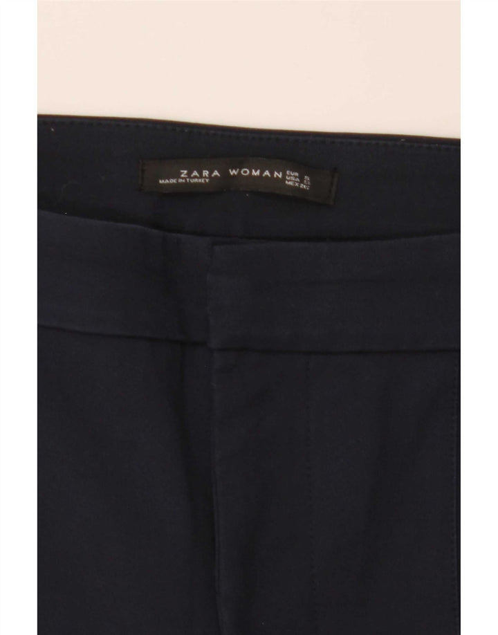 Zara Pantalon Chino Bootcut Femme Petit W29 L26 Bleu Marine