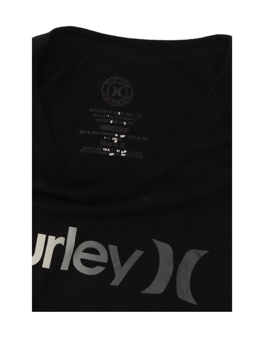 HURLEY Mens Graphic T-Shirt Top Large Black Vintage Hurley and Second-Hand Hurley from Messina Hembry 