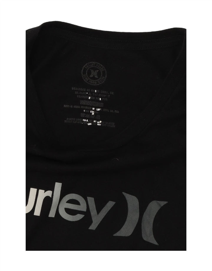 HURLEY Mens Graphic T-Shirt Top Large Black Vintage Hurley and Second-Hand Hurley from Messina Hembry 