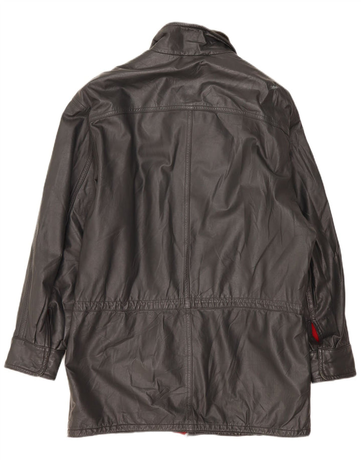 veste en cuir homme vintage IT 52 XL Gris