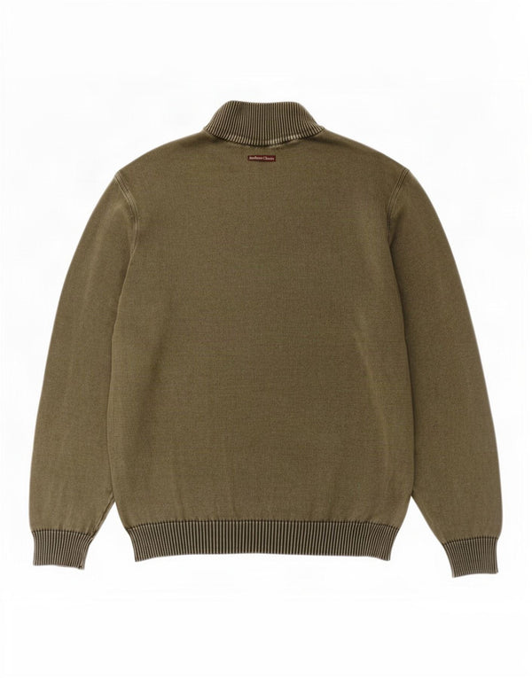 Marlboro Classics Pull à col zippé pour homme 2XL Coton kaki