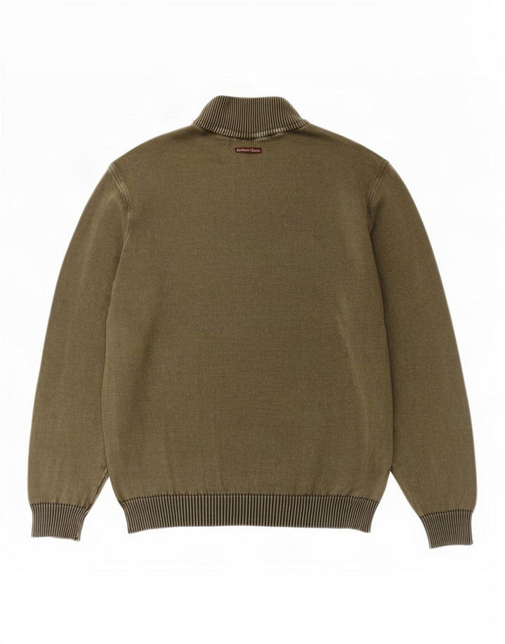 Marlboro Classics Pull à col zippé pour homme 2XL Coton kaki