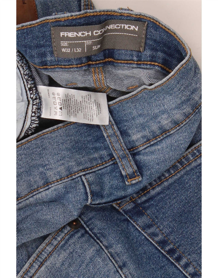 French Connection Jean Slim Homme W32 L32 Bleu Coton