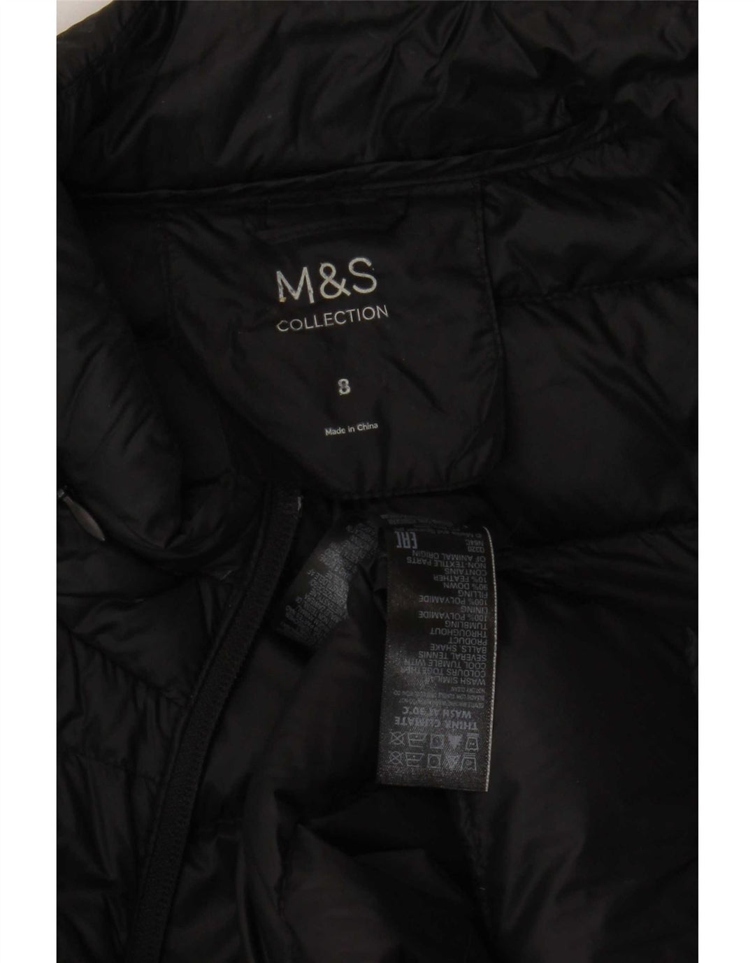 Marks & Spencer Gilet Rembourré UK 8 Small Femme Noir Polyamide