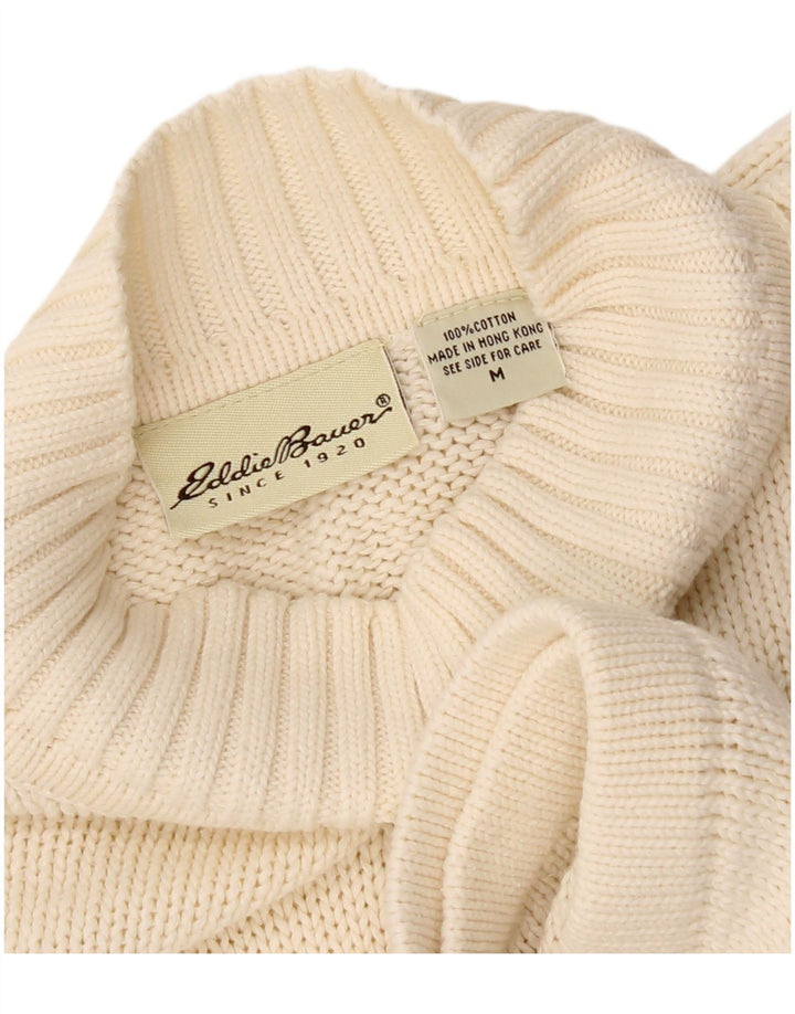 Eddie Bauer Pull à col roulé pour homme en coton blanc cassé moyen