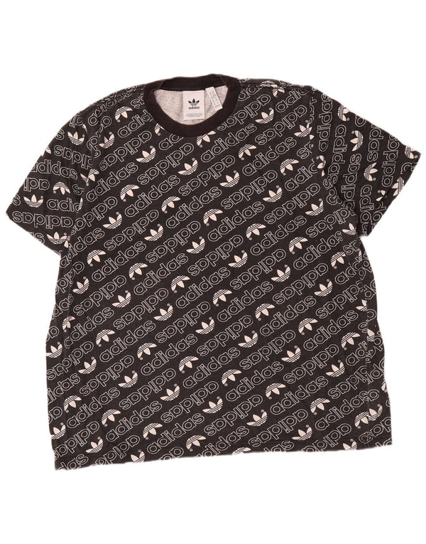 Adidas Mens Graphic T-Shirt Top XL Noir Coton