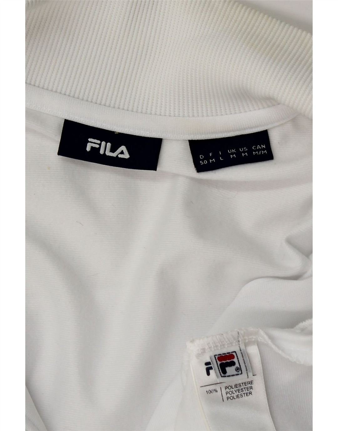 Fila Veste de Survêtement Homme Blanc Moyen Polyester Colorblock
