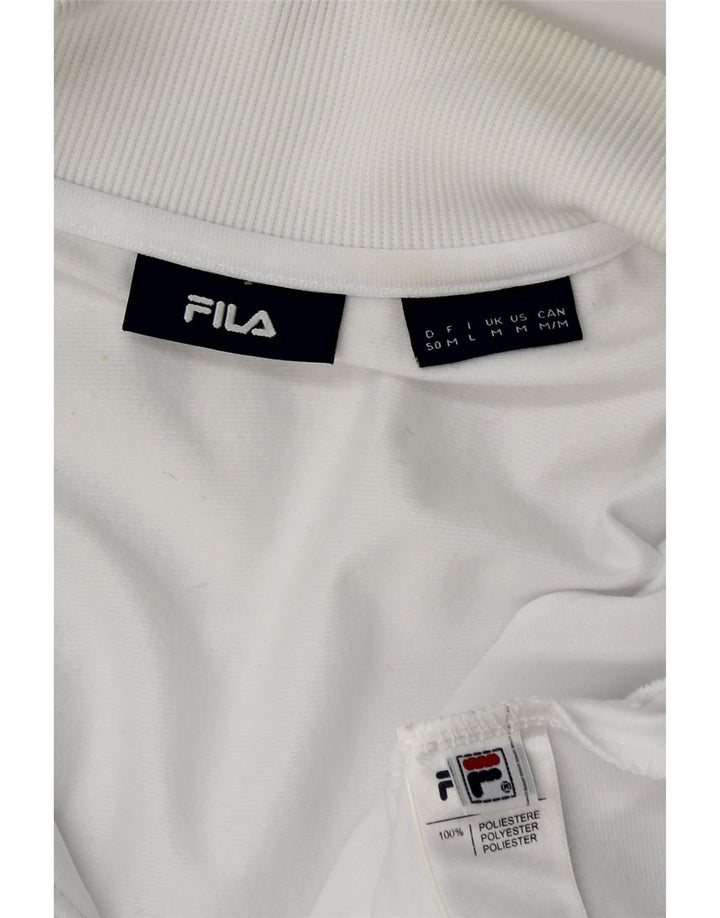 Fila Veste de Survêtement Homme Blanc Moyen Polyester Colorblock