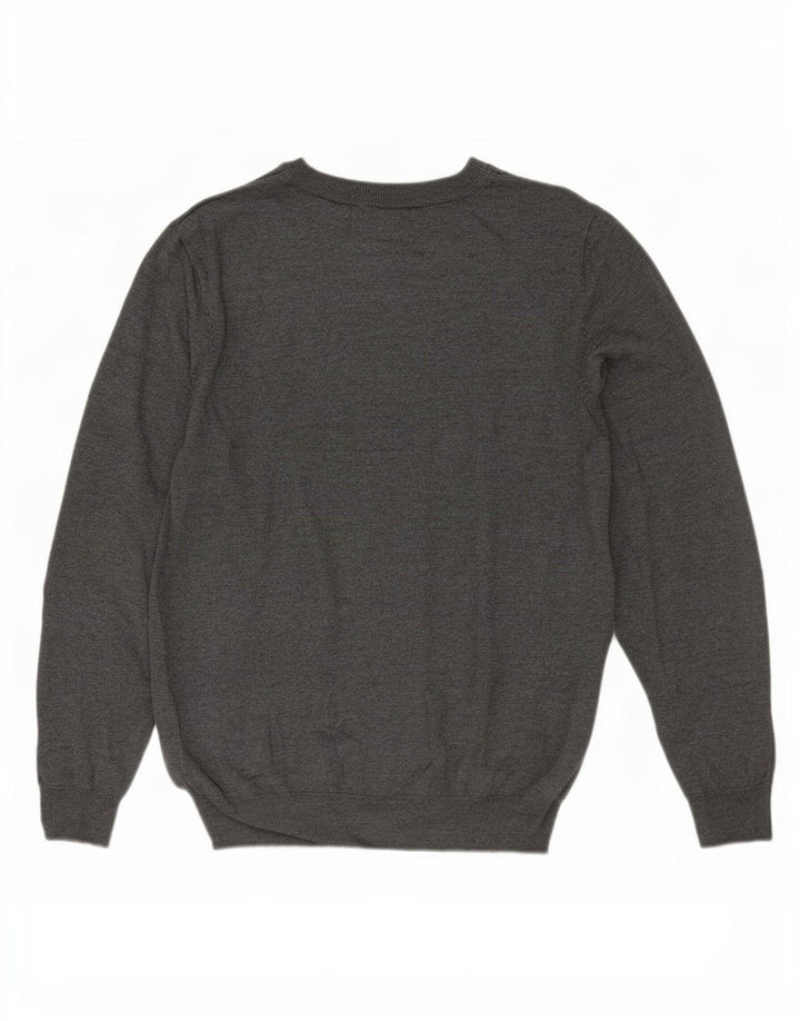 Zara Pull ras du cou pour femme UK 14 Gris moyen Viscose