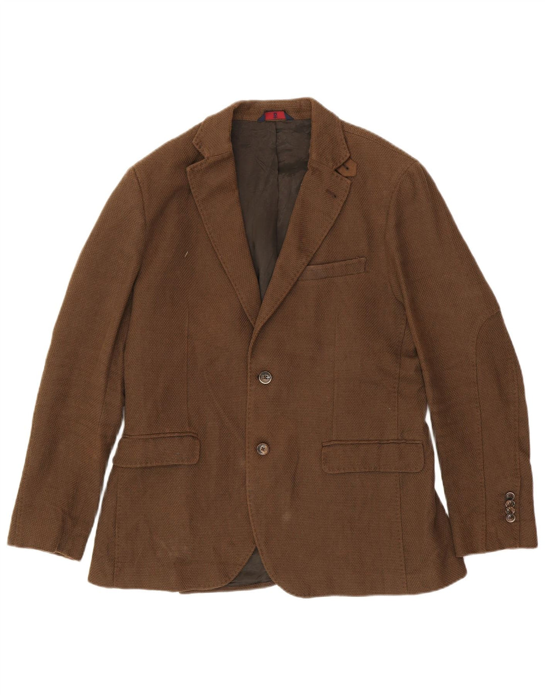 MASSIMO DUTTI Veste Blazer 2 Boutons Homme UK 38 Viscose Marron Moyen