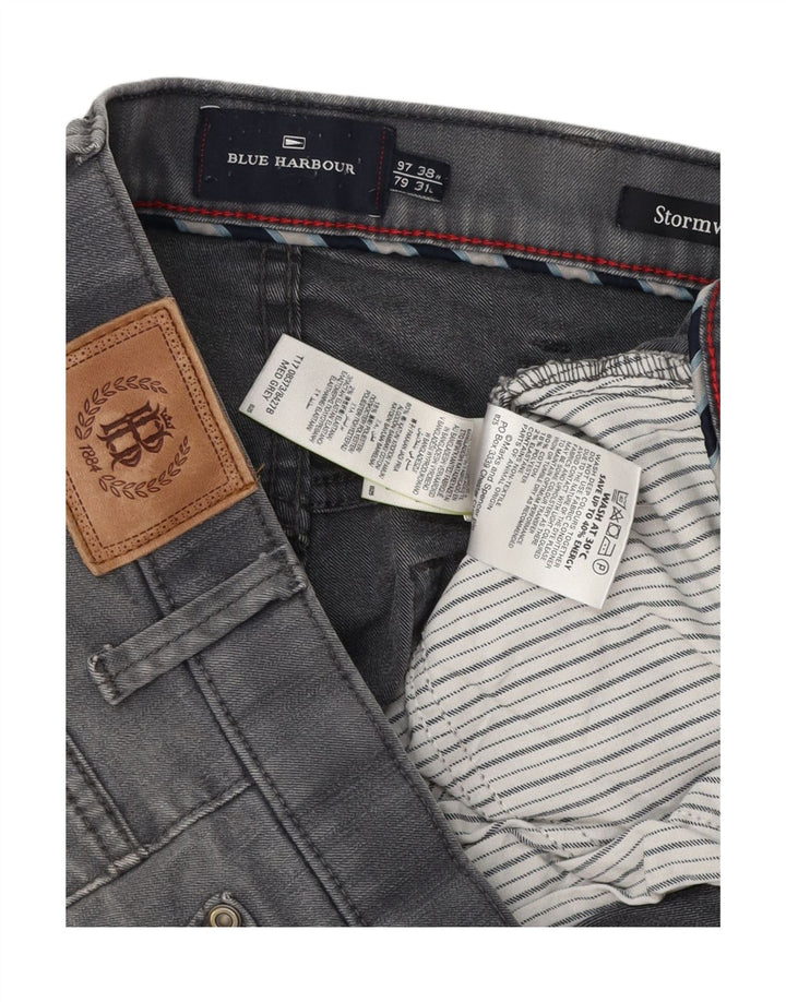Marks & Spencer Jean droit Blue Harbor homme W38 L31 coton gris