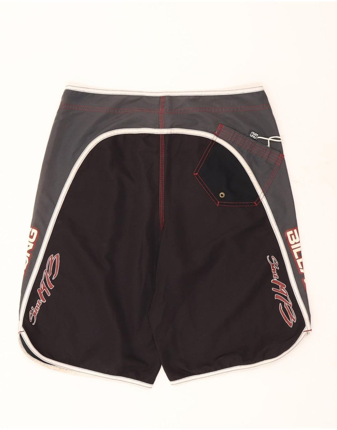 Billabong Short de bain graphique pour hommes Large Noir Colorblock Polyester