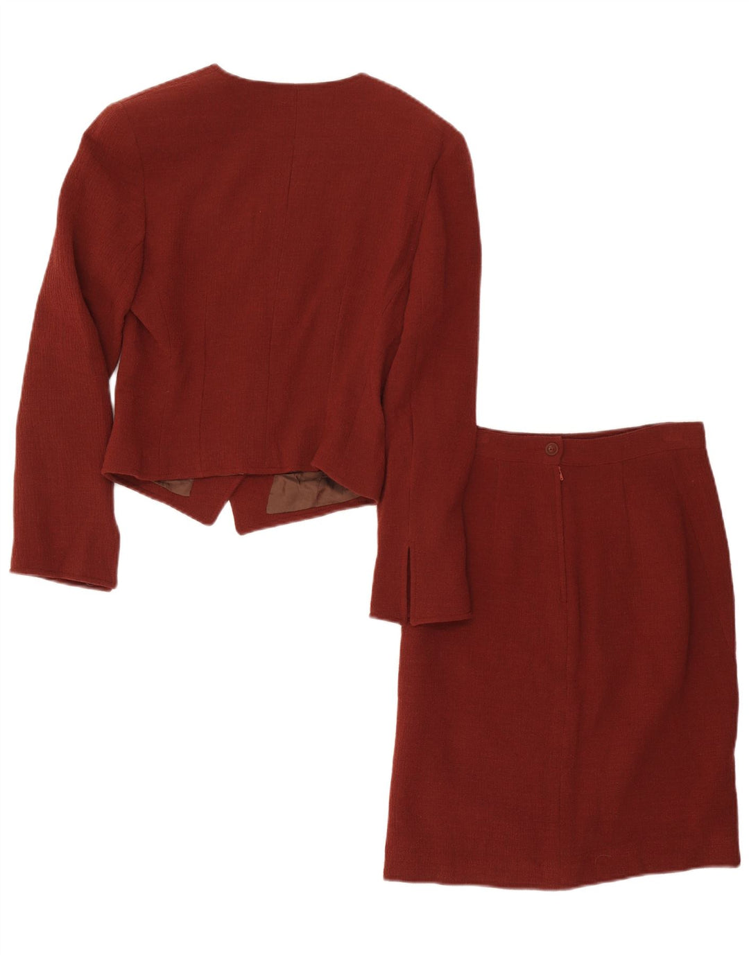 Ungaro Ensemble jupe 2 pièces 5 boutons pour femme IT 40 Small W28 laine marron