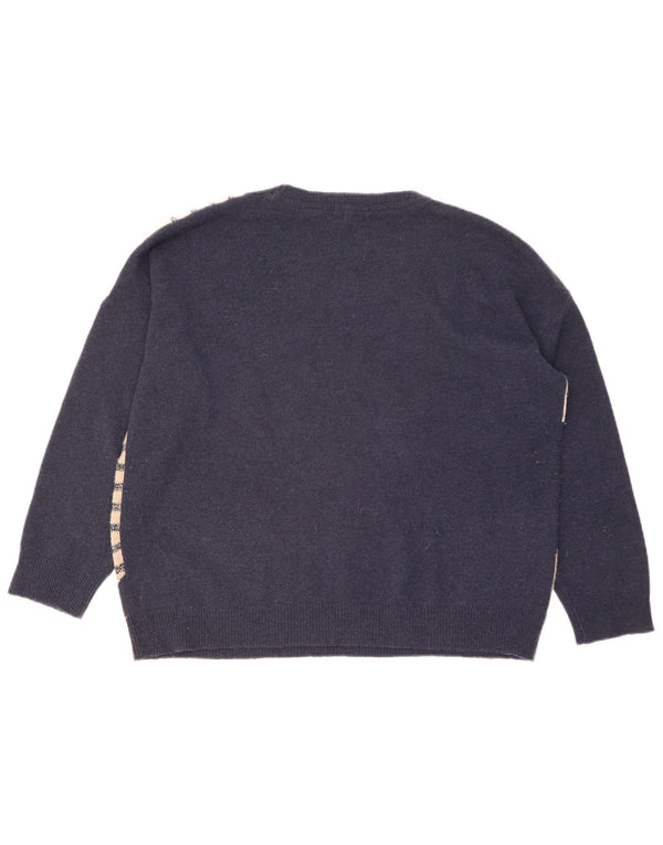 White Stuff Pull ras du cou pour femme UK 16 Large Bleu marine