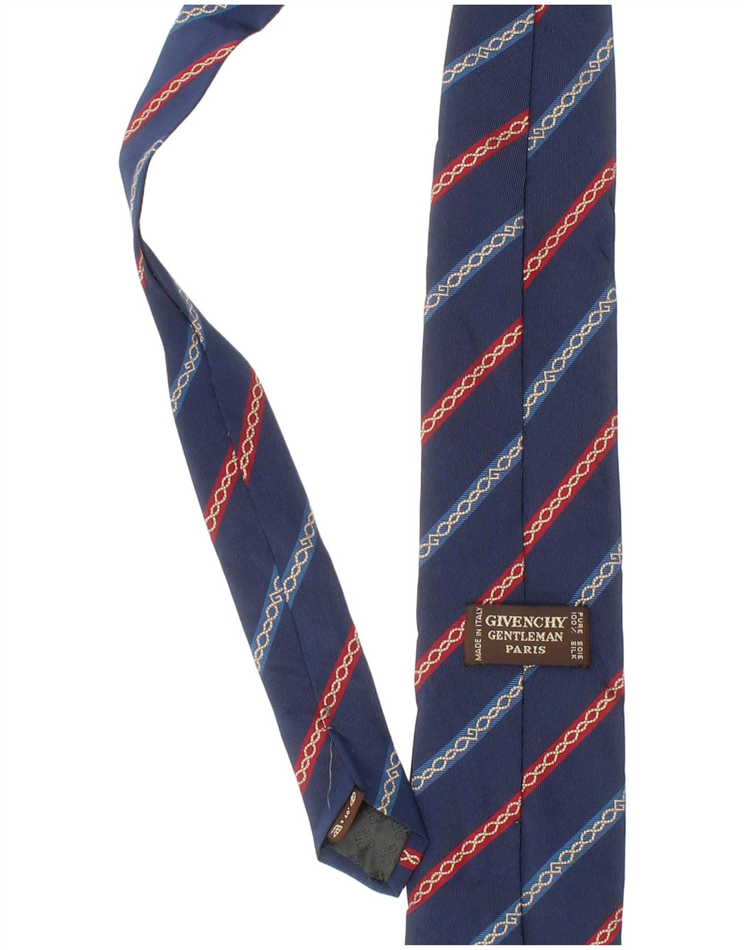 Givenchy Cravate Homme Taille Unique Bleu Rayé Soie Classique
