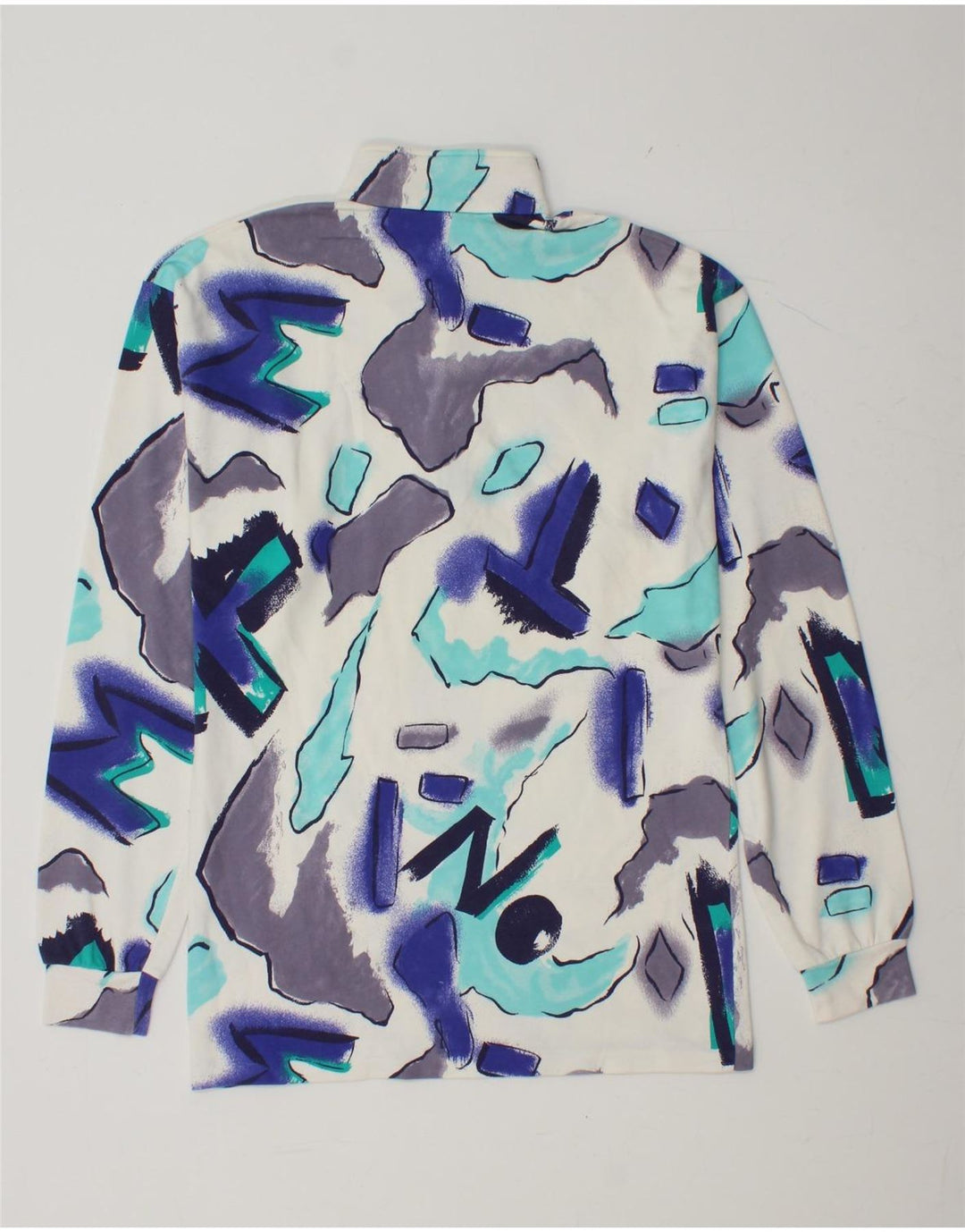 BENGER Haut à manches longues et col zippé pour homme Motif abstrait Multicolore