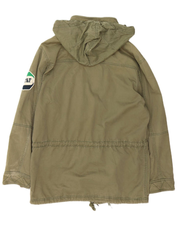 NIKE Parka à capuche pour homme UK 39/41 en coton kaki moyen