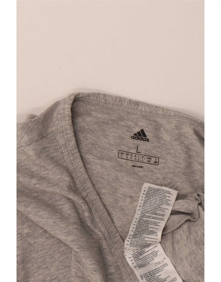 Adidas T-Shirt Homme Haut Large Gris Coton