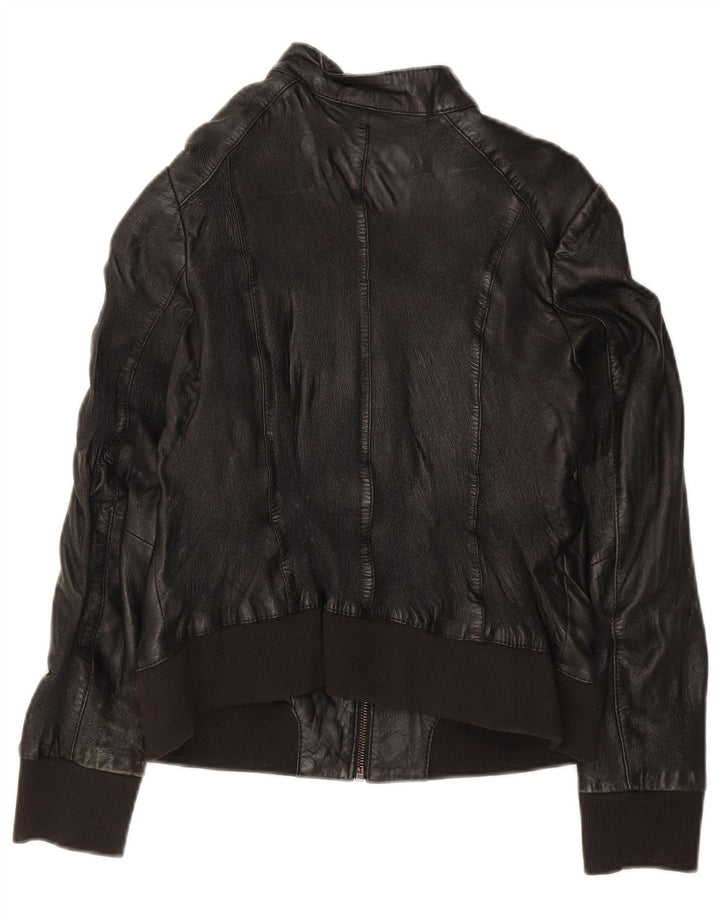 Conbipel Veste en Cuir Bomber Femme IT 44 Cuir Noir Moyen