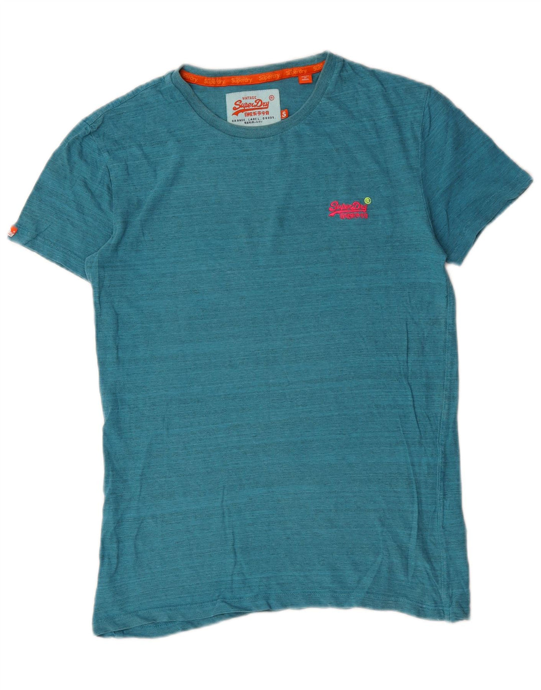 Superdry T-shirt en coton à fines rayures bleues pour homme
