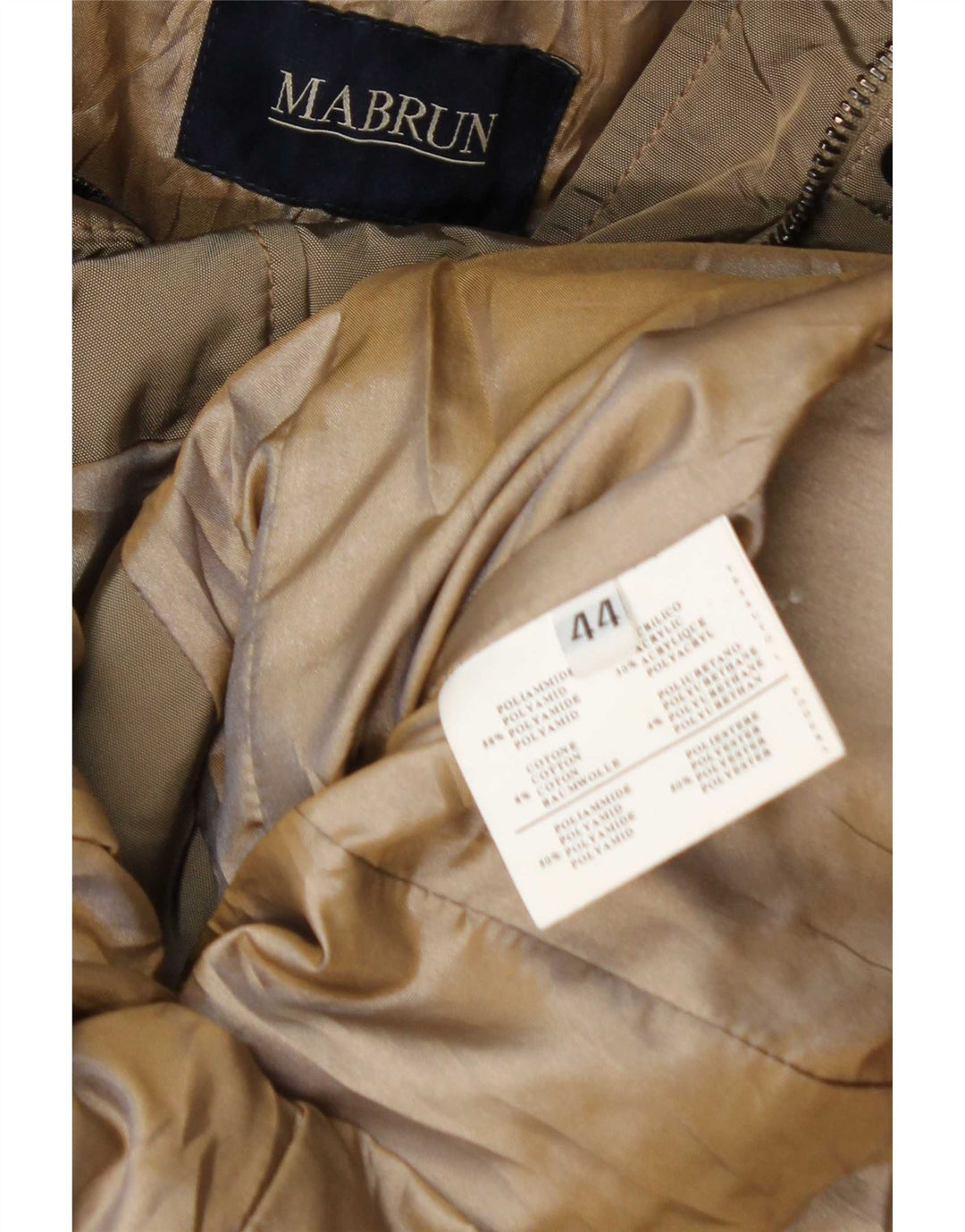Mabrun Veste matelassée à capuche pour femme IT 44 Beige moyen Polyamide