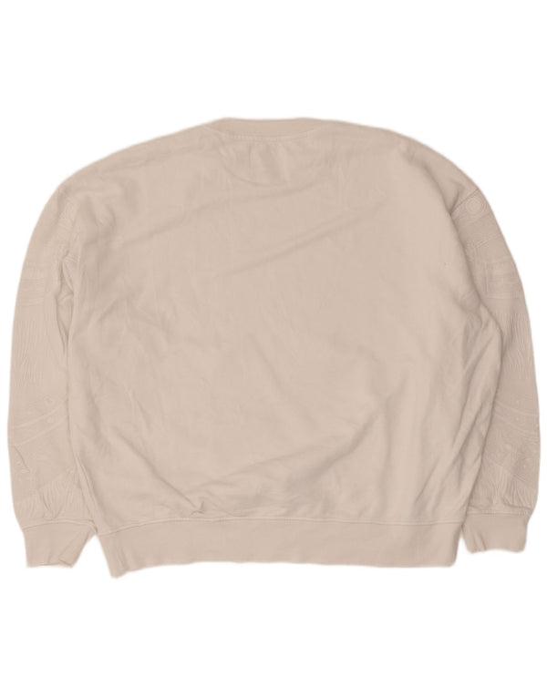 Desigual Sweat-shirt surdimensionné graphique pour femme UK 18 XL Coton blanc