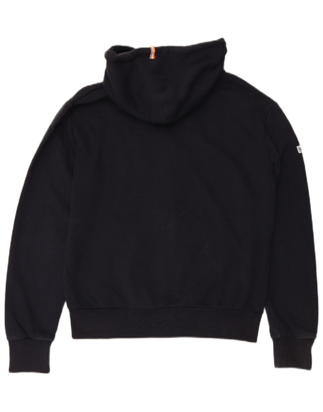 SUPERDRY Pull à capuche zippé pour hommes, grand coton bleu marine