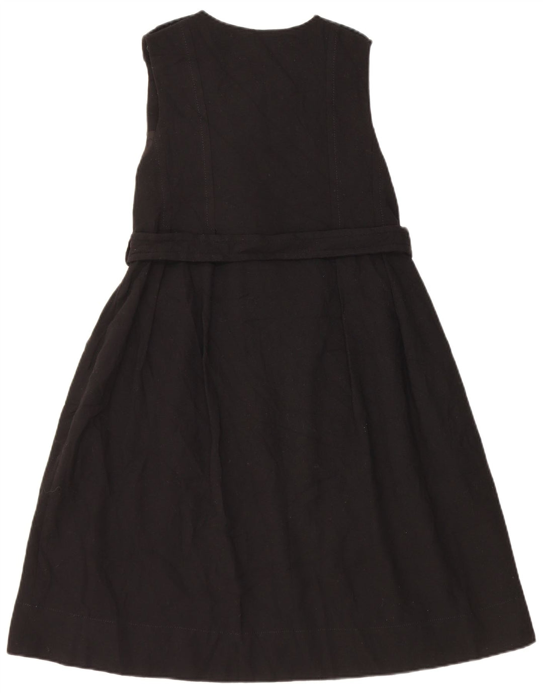 Massimo Dutti Robe trapèze sans manches pour femme EU 38 Petite laine noire